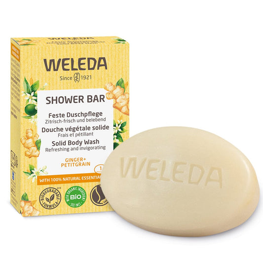 Weleda Shower Bar Solid Body Wash ginger & Petitgrain 75g