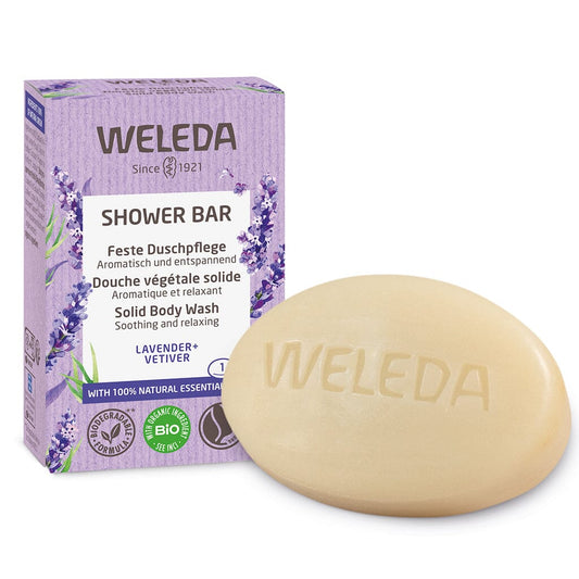 Weleda Shower Bar Solid Body Wash Lavender & Vetiver 75g