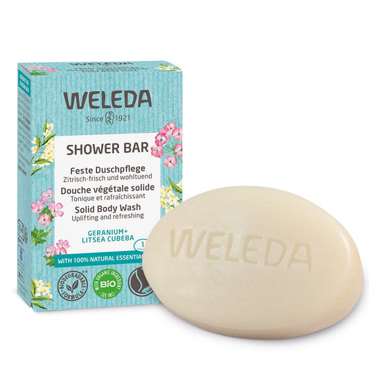Weleda Shower Bar Solid Wash geranium & Litsea Cubeba 75g