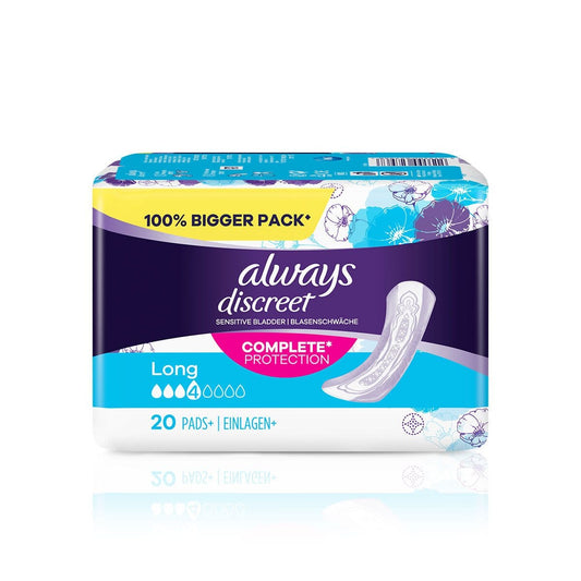 Always Discreet Incontinence Pads Long - 20 Pads