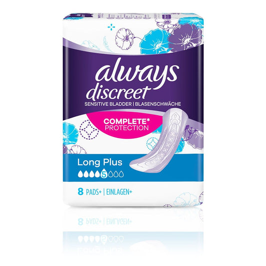 Always Discreet Incontinence Pads Long Plus - 8 Pads