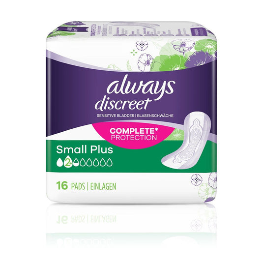 Always Discreet Incontinence Pads Small Plus - 16 Pads