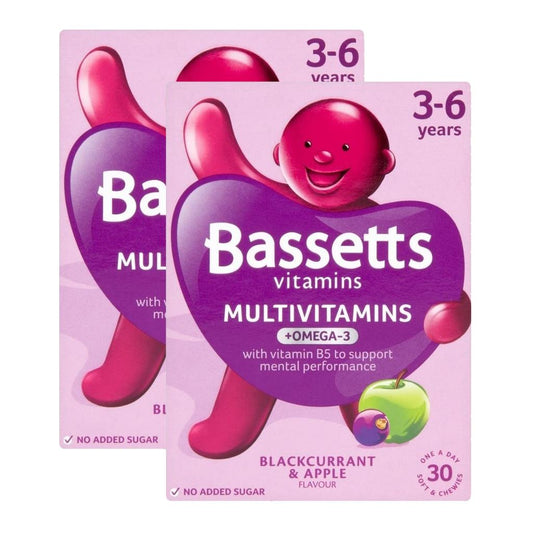 Bassetts 3-6 Years Old Kids Blackcurrant and Apple 30 x 2