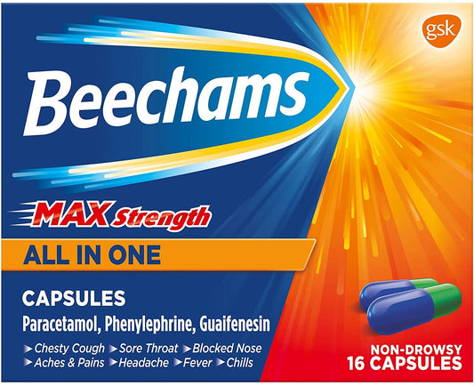 Beechams Max Strength All In One 16 Capsules