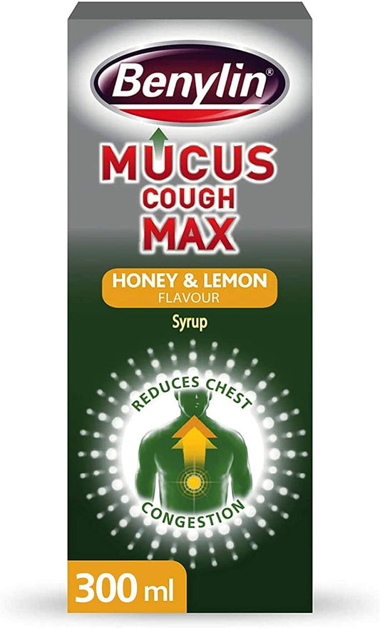 Benylin Mucus Max Max Honey & Lemon Flavour Syrup - Pack of 300ml