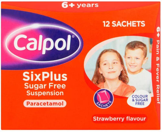 Calpol 6+ Suspension Sugar Free Sachet - Pack of 5ml (12)