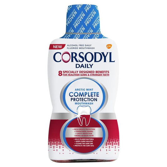 Corsodyl daily complete arctic mint protection mouthwash 500ml