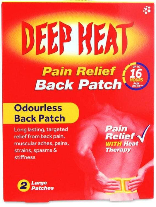 Deep Heat Pain Relief Back Patch 2 Large Patches