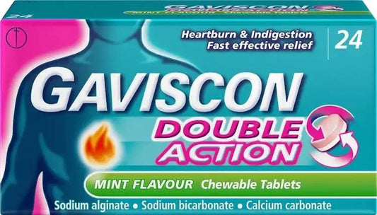 Gaviscon Double Action Peppermint 24 Chewable Tablets