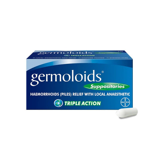 Germoloids Triple Action Suppositories Pack of 12