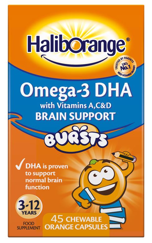 Haliborange Omega 3 DHA Brain Support Burst Capsules Orange 45 Capsules