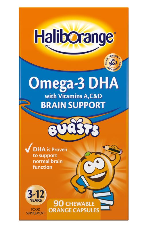 Haliborange Omega 3 DHA Brain Support Burst Capsules Orange 90 Capsules