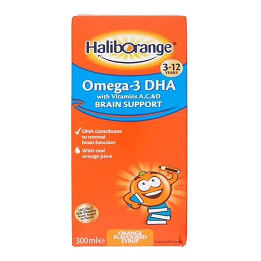 Haliborange Omega-3 DHA, Orange Flavoured Syrup - 300 M