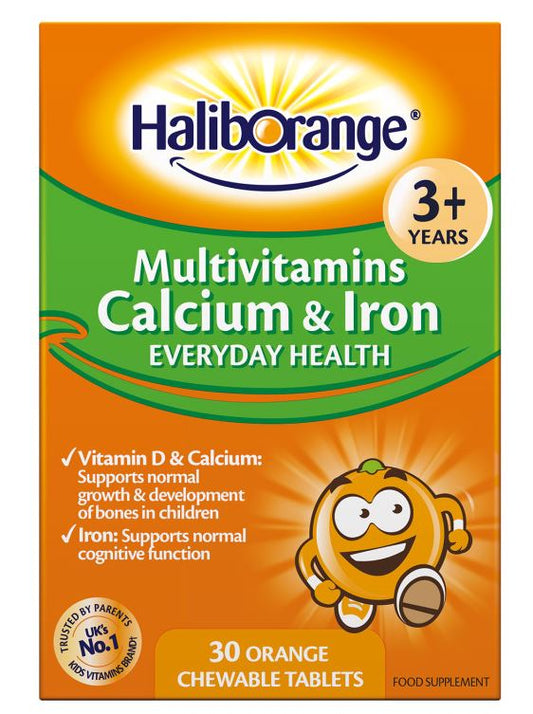 Multivitamin Calcium & Iron Orange Chewable Tablets 30