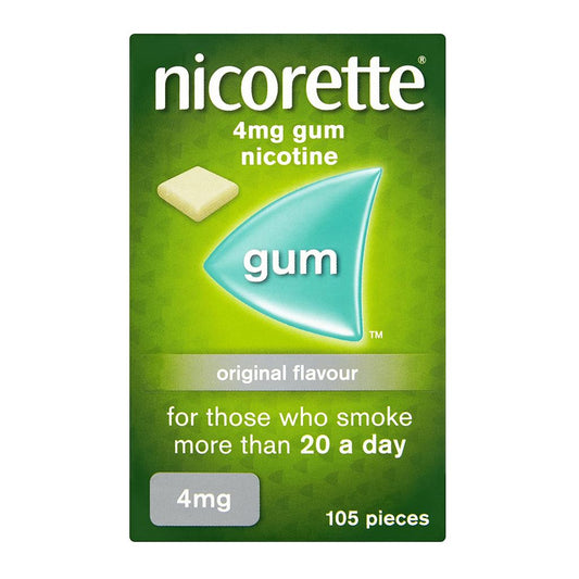 Nicorette Chewing Gum Original 4 mg 105 Gums