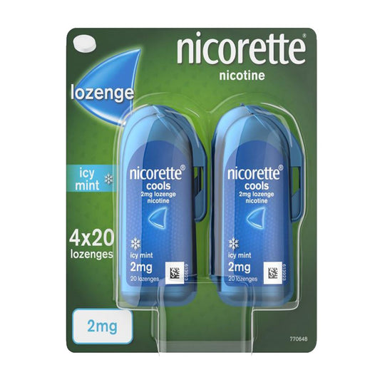 Nicorette Cools Icy Mint Lozenge 2mg 80 (4x20)