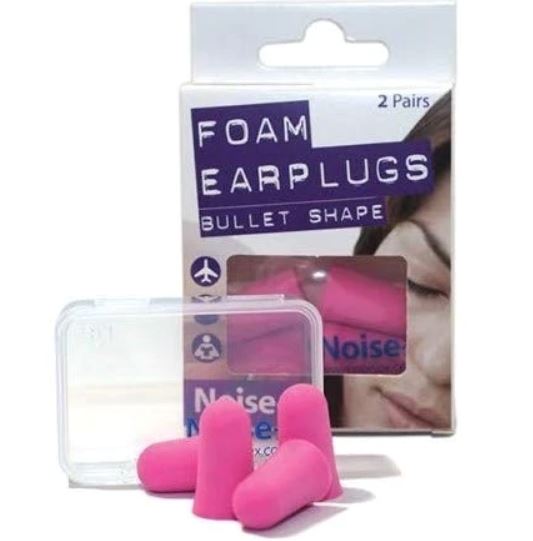Noise X foam bullet shape ear plugs - 2 pairs