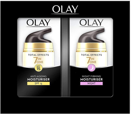 Olay Total Effects Moisturiser Day and Night Cream 74ml (2x 37ml)