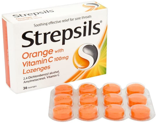 Strepsils Orange With Vitamin C Lozenges 36