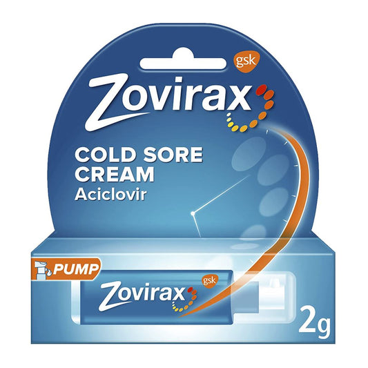 Zovirax Cold Sore Cream Aciclovir PUMP, 2 G